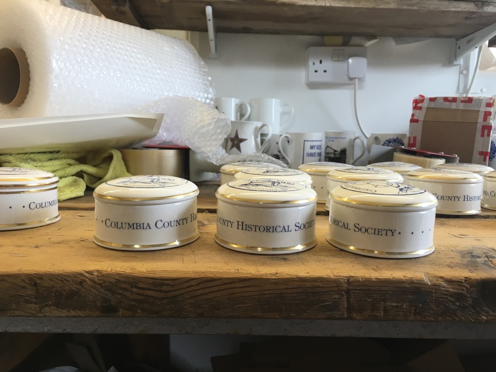 Printed ware being packed for dispatch